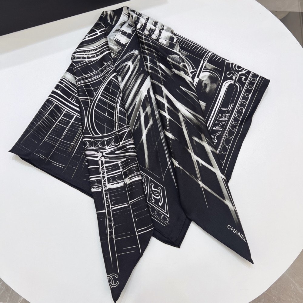 Chanel 100% silk 90cm square scarf!  