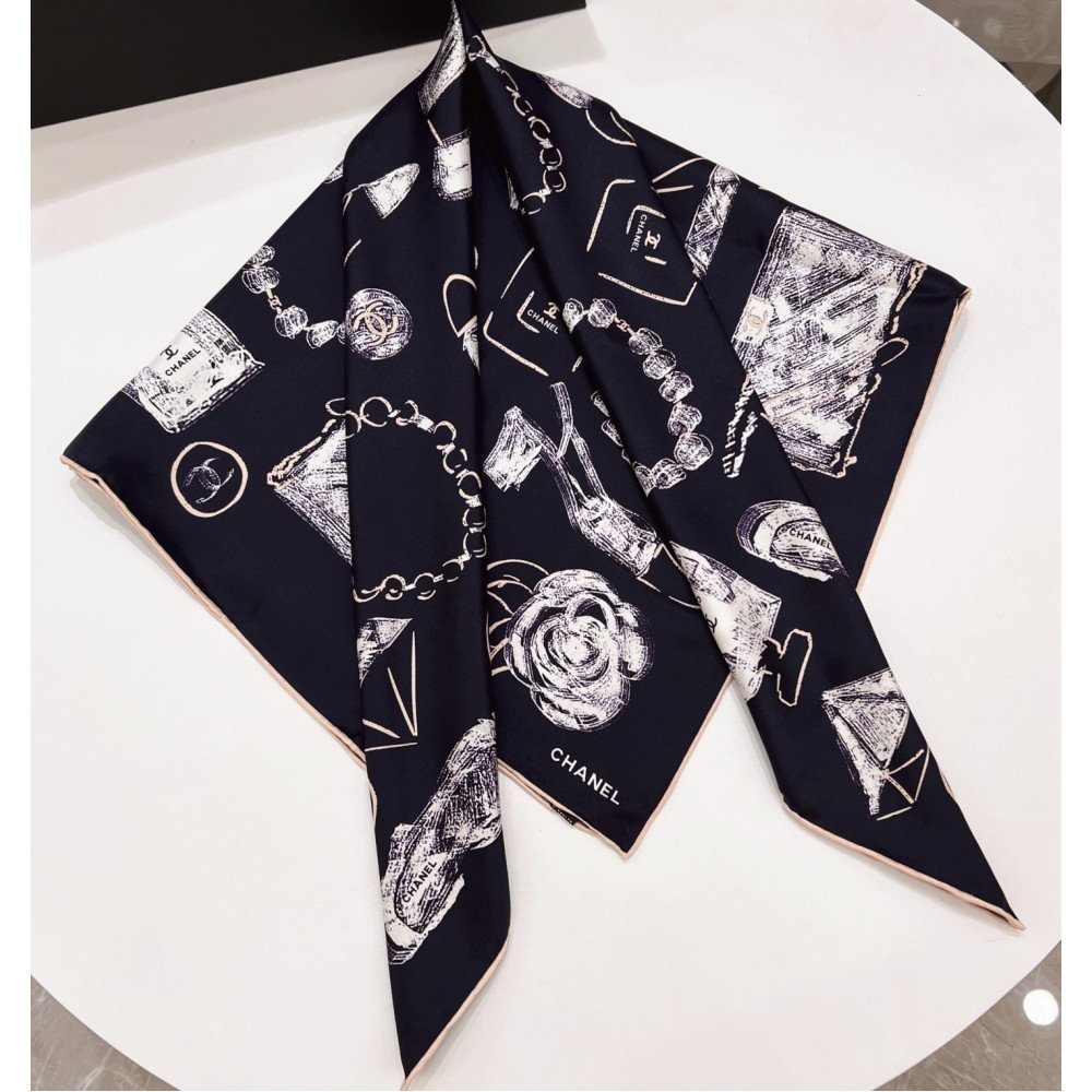 Chanel 100% silk 90cm square scarf!  