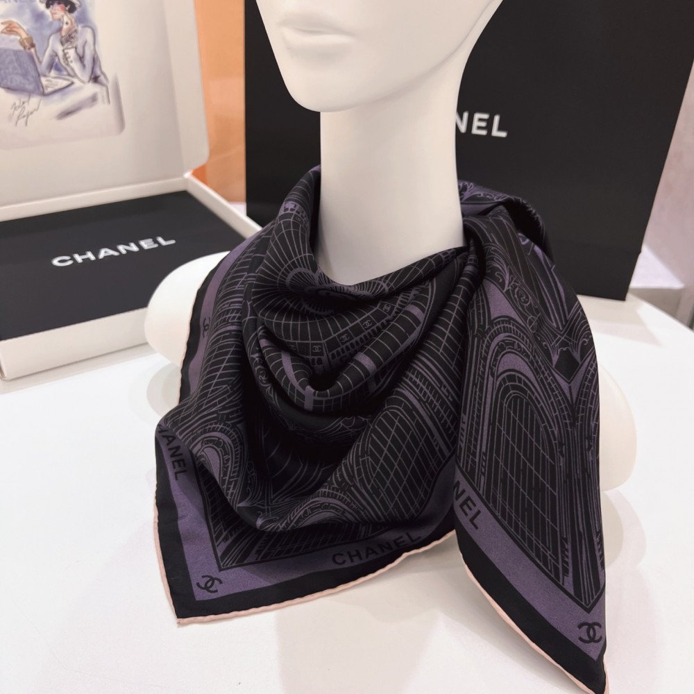 Chanel 100% silk 90cm square scarf!  