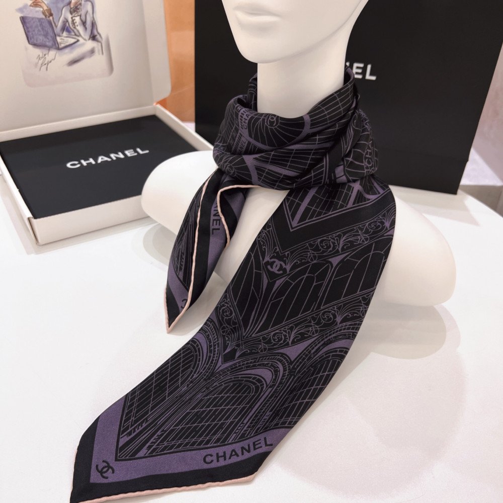 Chanel 100% silk 90cm square scarf!  