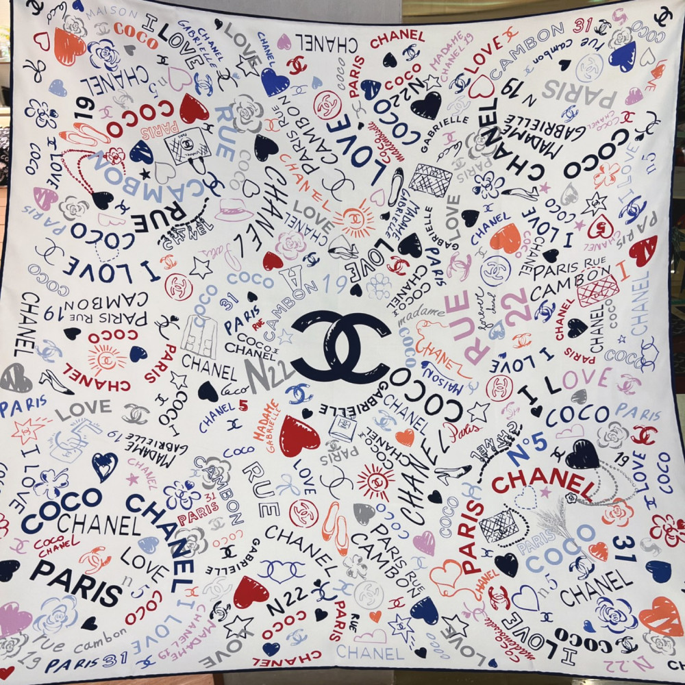 Chanel 100% silk 90cm square scarf!  