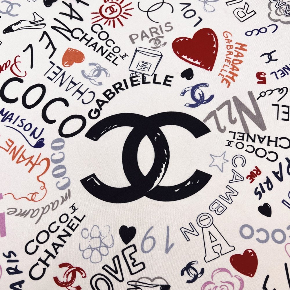 Chanel 100% silk 90cm square scarf!  