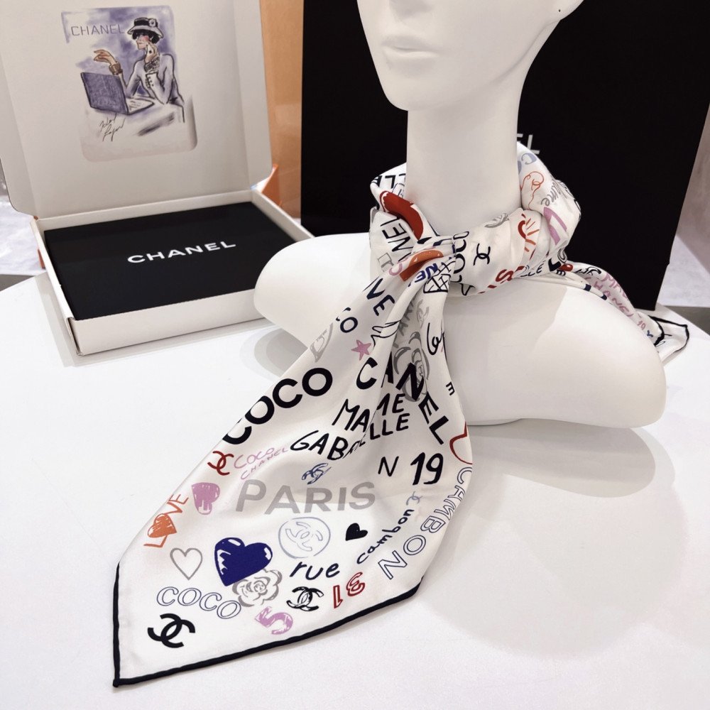 Chanel 100% silk 90cm square scarf!  
