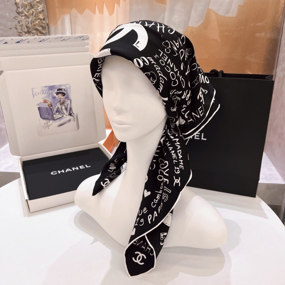 Chanel 100% silk 90cm square scarf! Chanel 100% silk 90cm square scarf!
