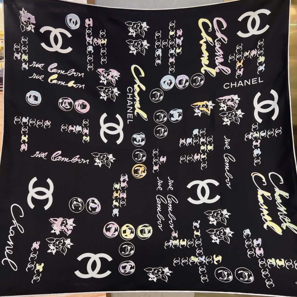 Chanel 100% silk 90cm square scarf!  