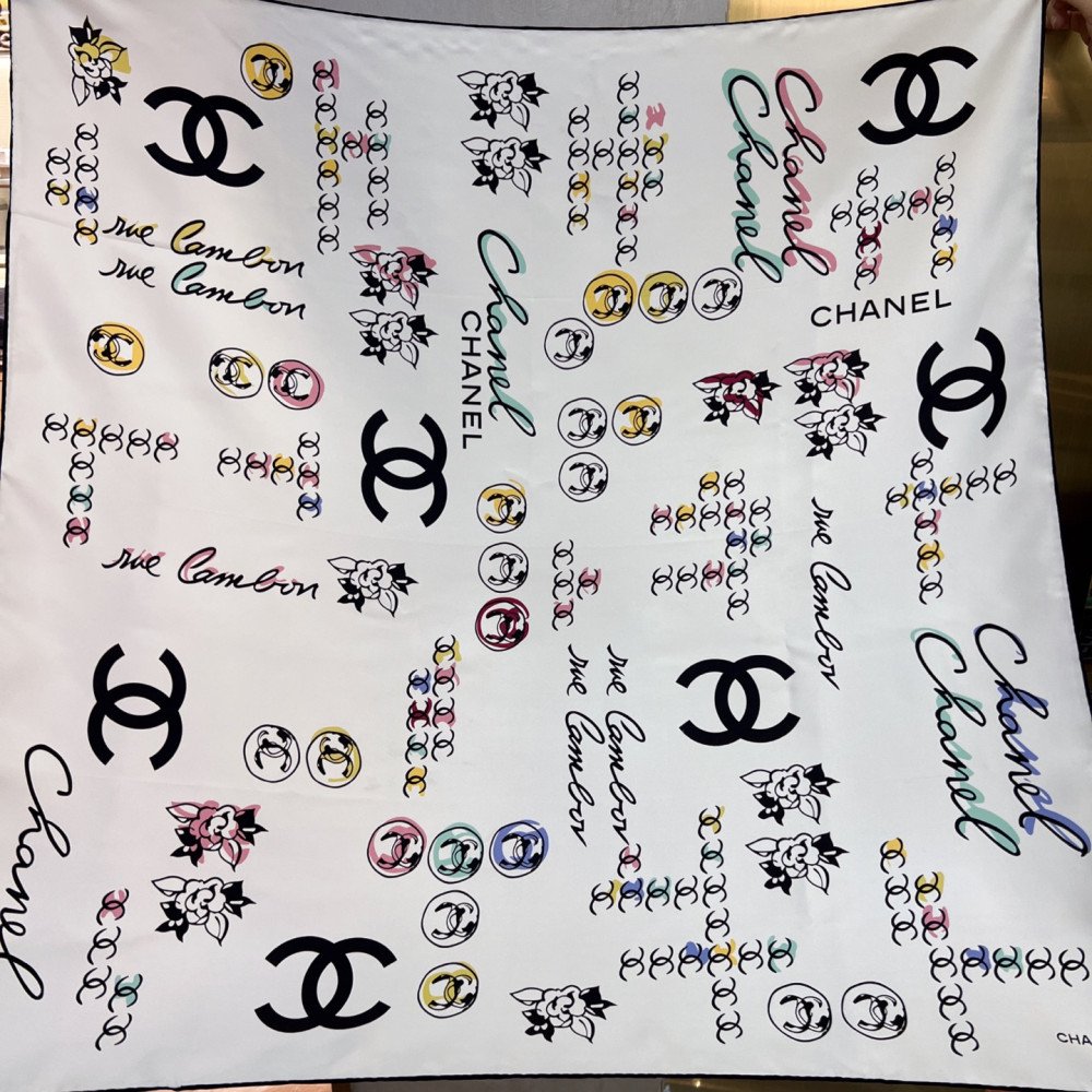 Chanel 100% silk 90cm square scarf!  
