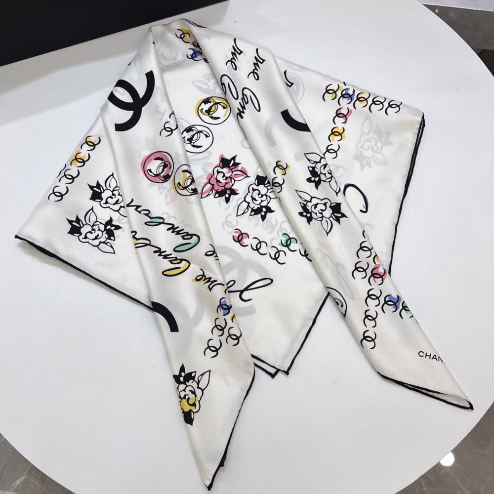 Chanel 100% silk 90cm square scarf!  