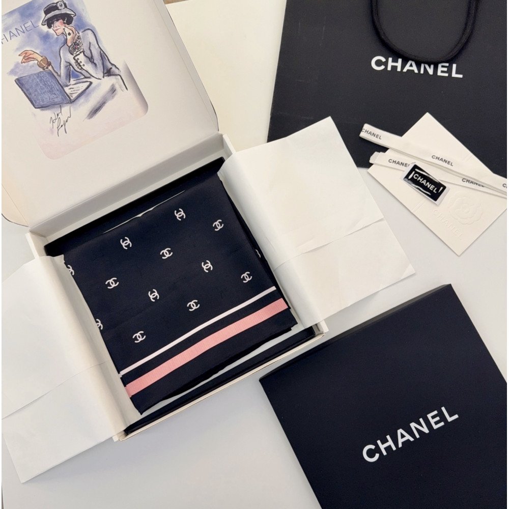 Chanel 100% silk 90cm square scarf!  