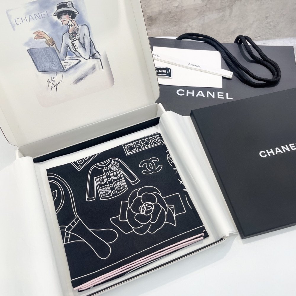 Chanel 100% silk 90cm square scarf!  