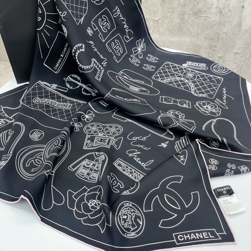 Chanel 100% silk 90cm square scarf!  