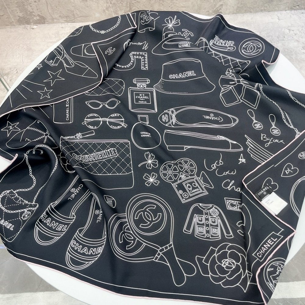 Chanel 100% silk 90cm square scarf!  