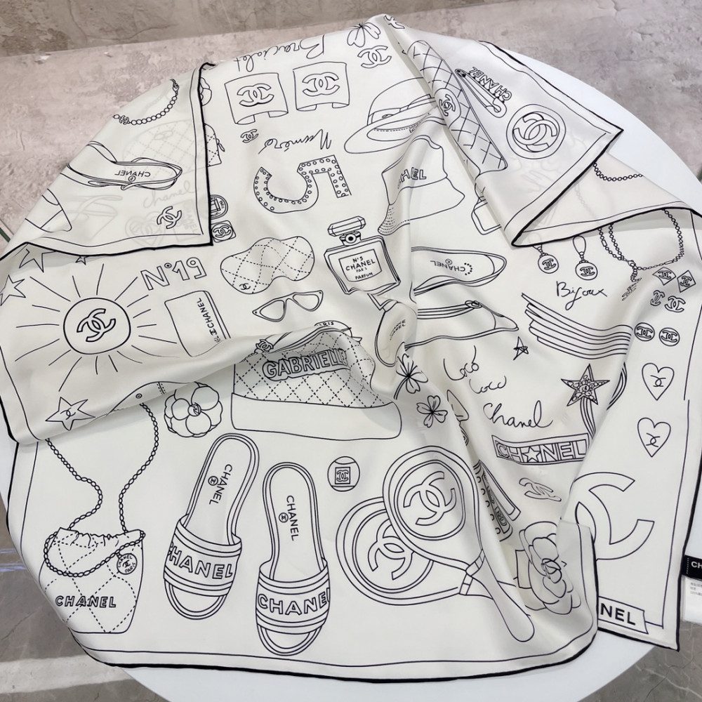 Chanel 100% silk 90cm square scarf! Chanel 100% silk 90cm square scarf!