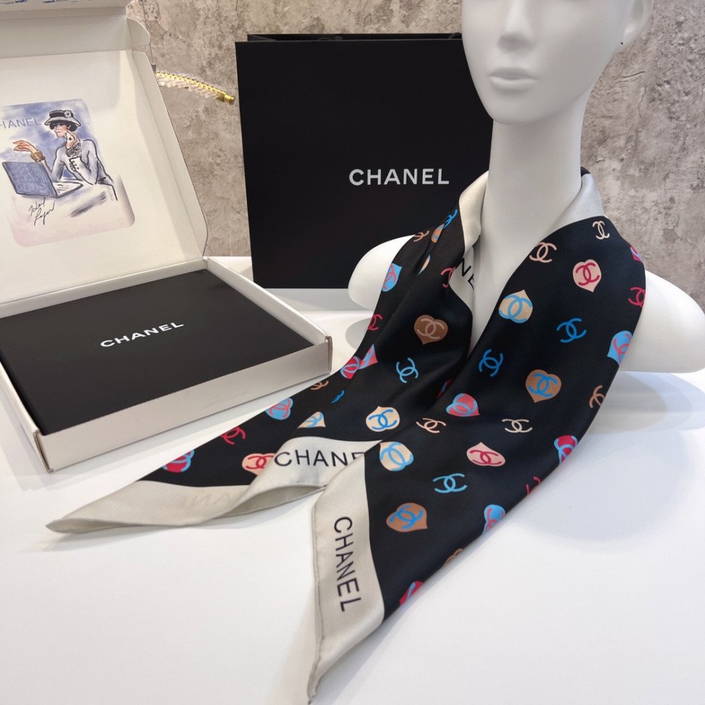 Chanel 100% silk 90cm square scarf!  