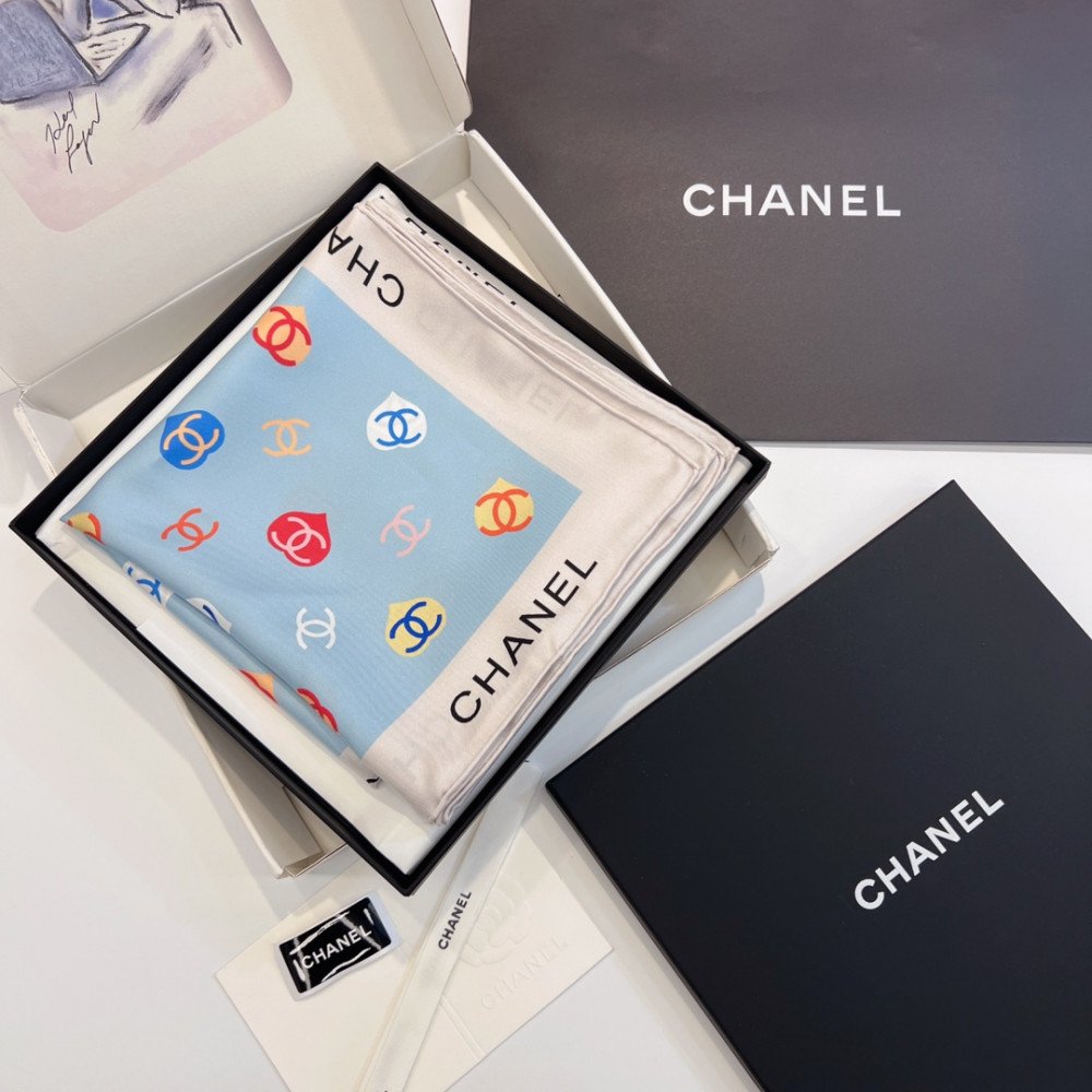 Chanel 100% silk 90cm square scarf!  