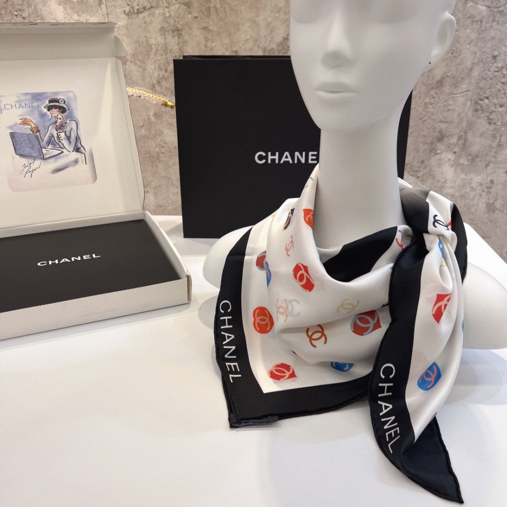 Chanel 100% silk 90cm square scarf!  