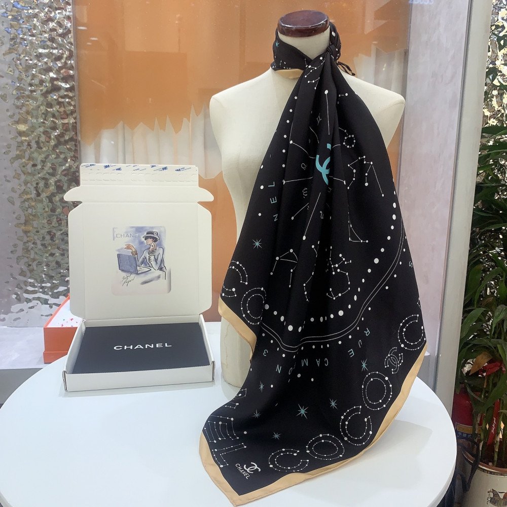 Chanel 100% silk 90cm square scarf!  