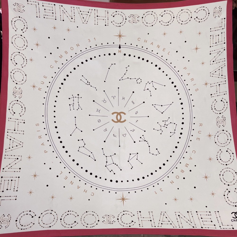 Chanel 100% silk 90cm square scarf!  