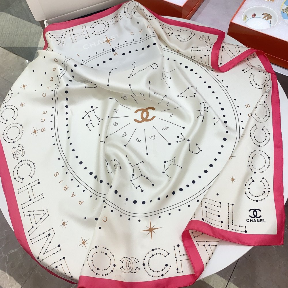 Chanel 100% silk 90cm square scarf!  