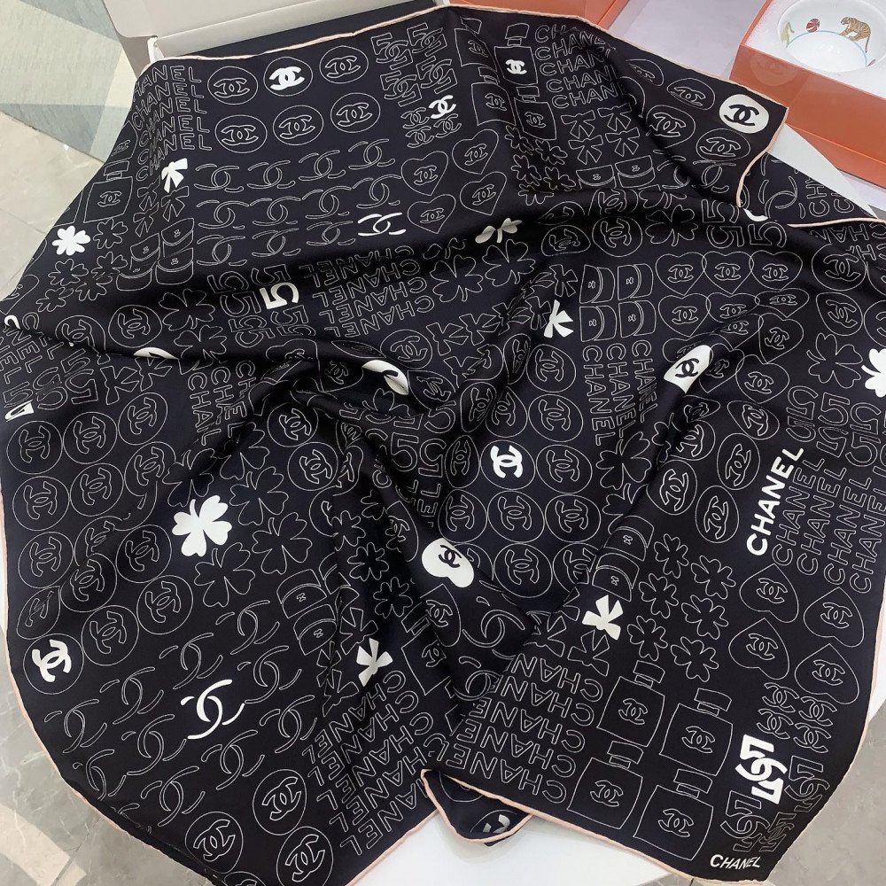 Chanel 100% silk 90cm square scarf! Chanel 100% silk 90cm square scarf!