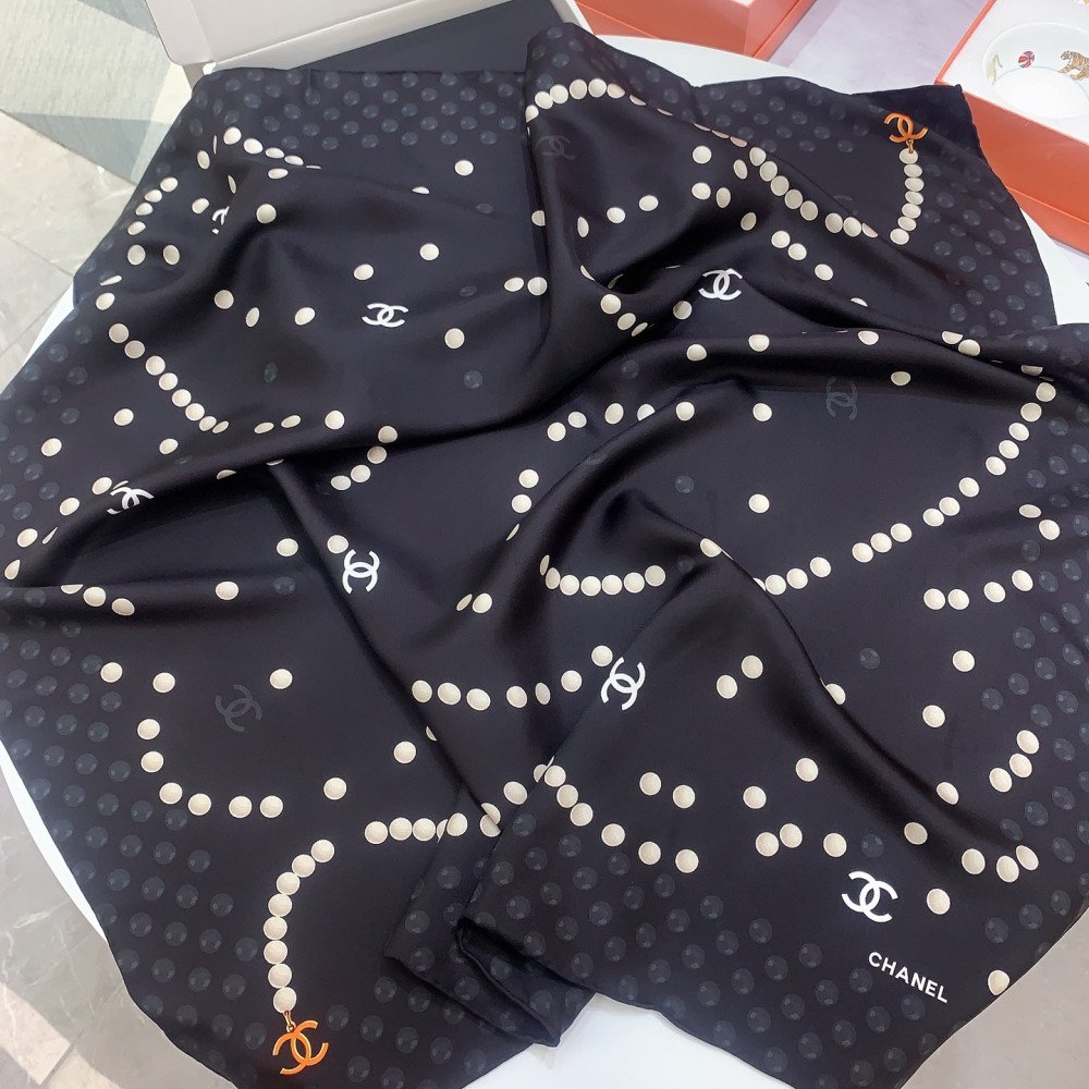 Chanel 100% silk 90cm square scarf!  