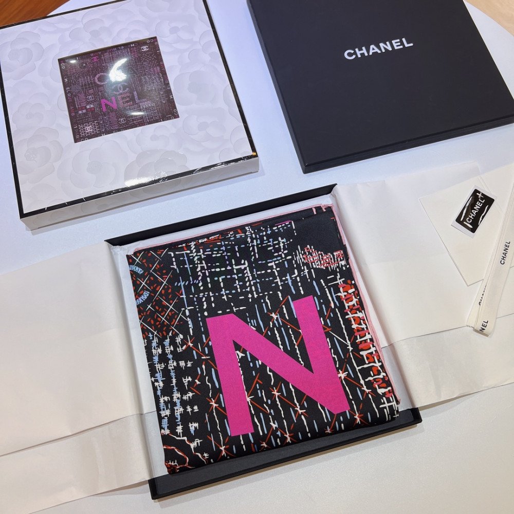 Chanel 100% silk 90cm square scarf!  