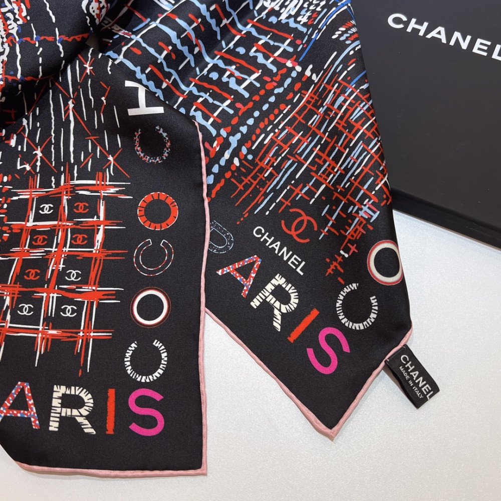 Chanel 100% silk 90cm square scarf!  
