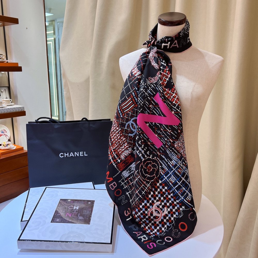 Chanel 100% silk 90cm square scarf!  