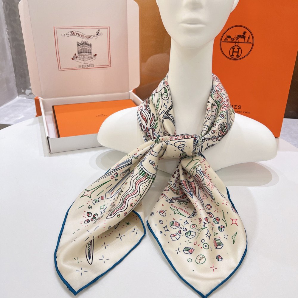 Hermès 90cm 100% Pure Silk Square Scarf!