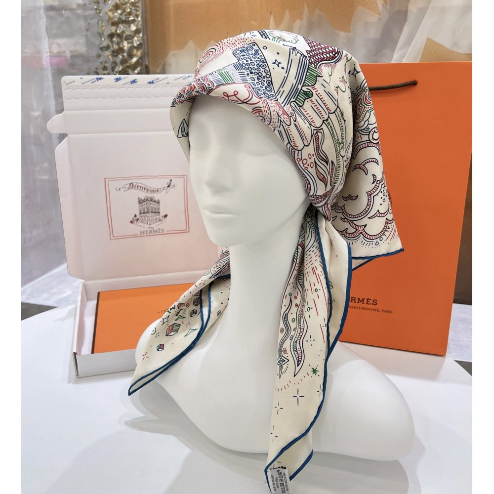 Hermès 90cm 100% Pure Silk Square Scarf!