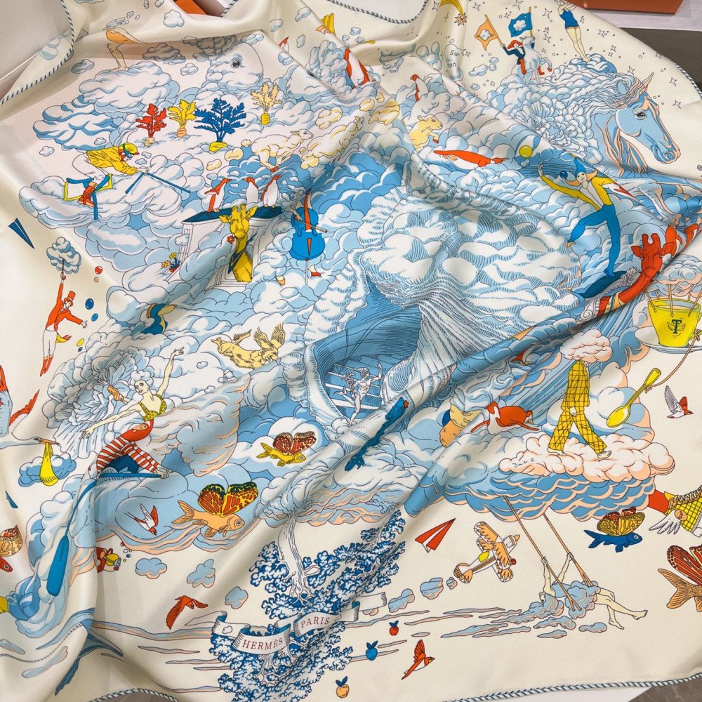 Hermès 90cm 100% Pure Silk Square Scarf!