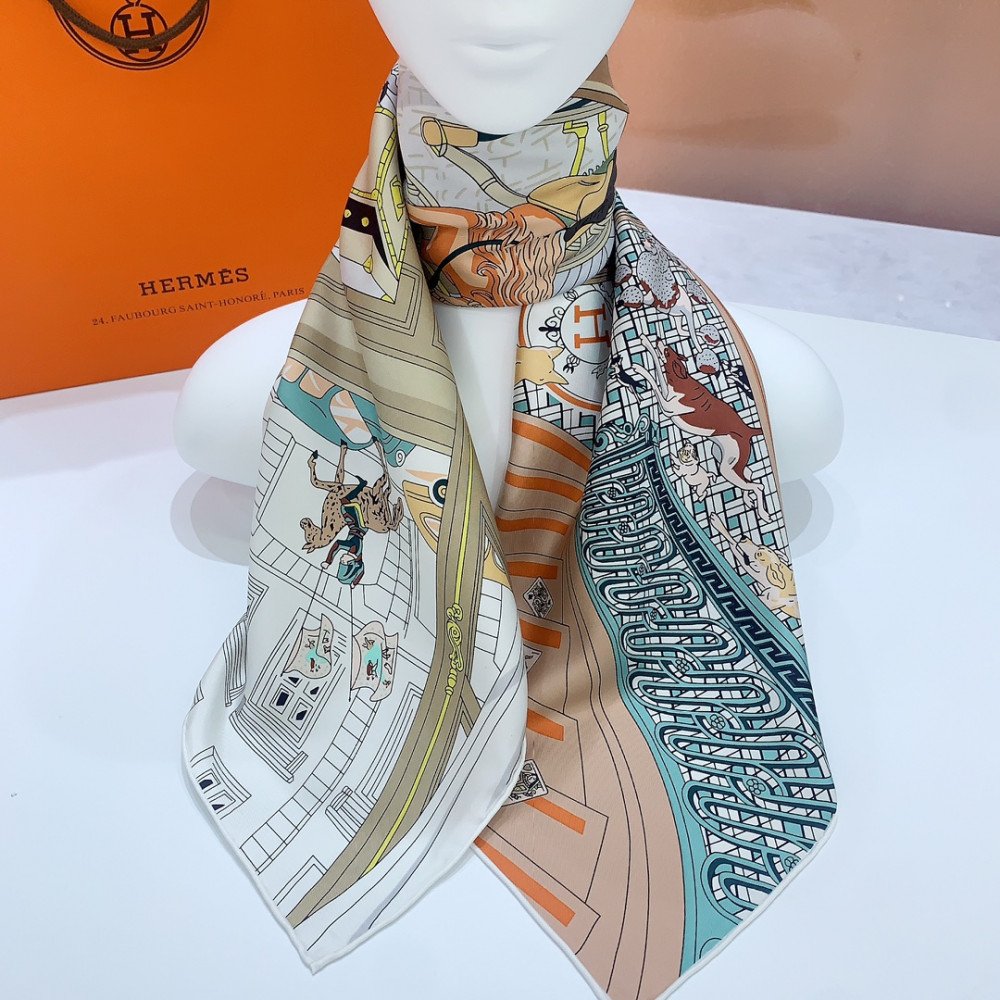 Hermès 90cm 100% Pure Silk Square Scarf!