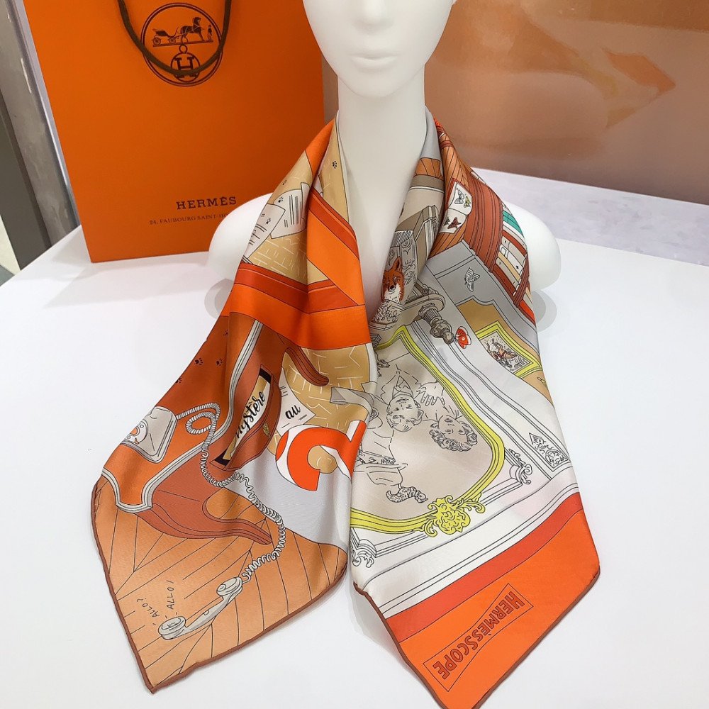 Hermès 90cm 100% Pure Silk Square Scarf!