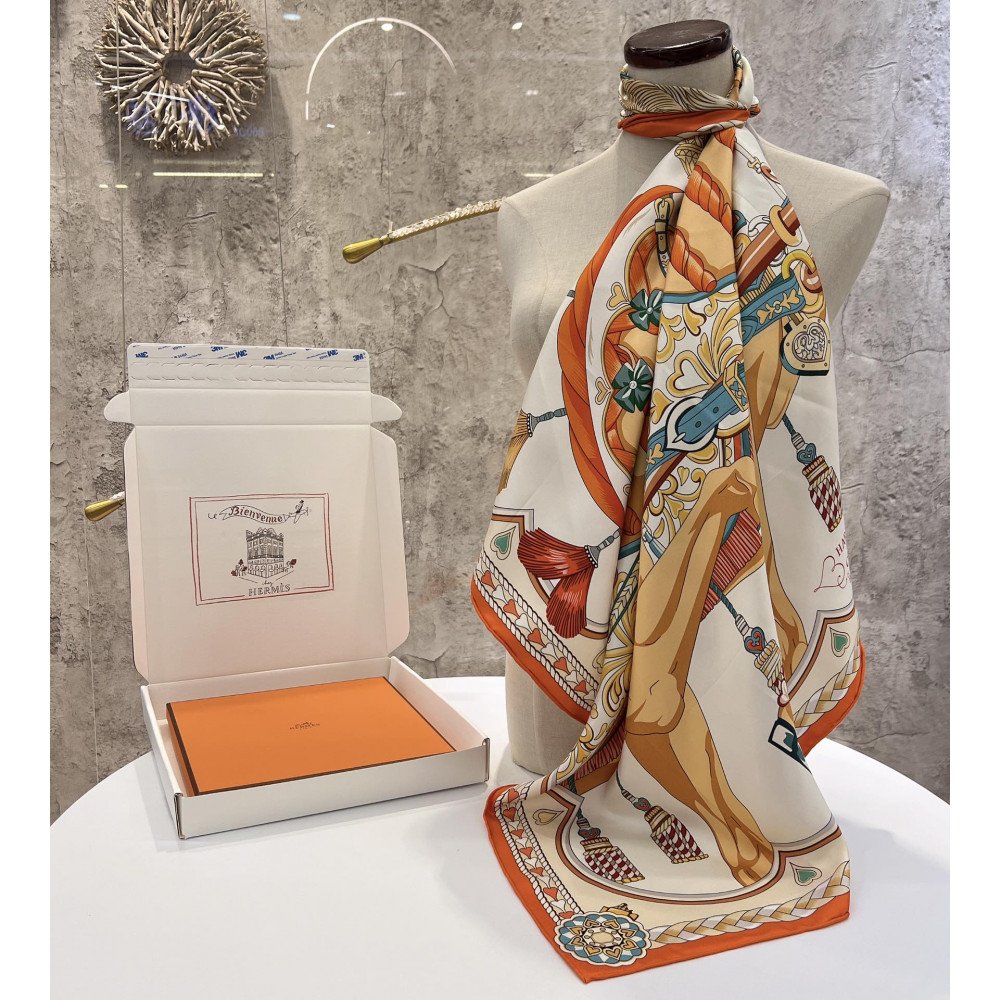 Hermès 90cm 100% Pure Silk Square Scarf!