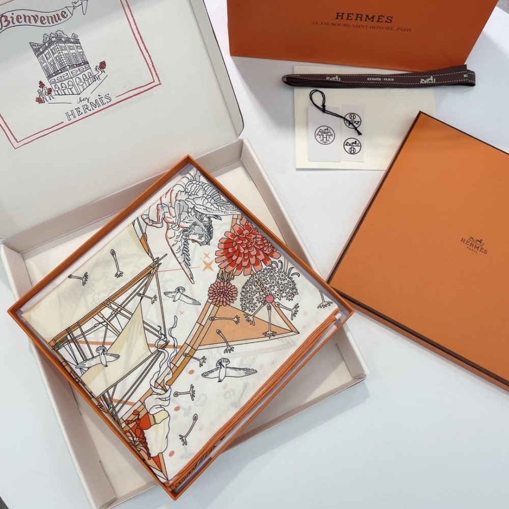 Hermès 90cm 100% Pure Silk Square Scarf!