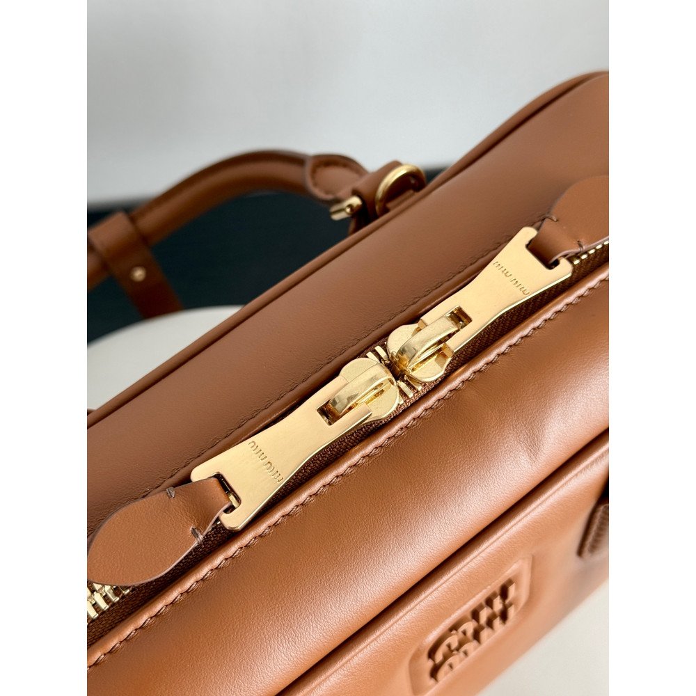 Miu Miu Medium Bowling Bag in Brown Miu Miu Medium Bowling Bag in Brown