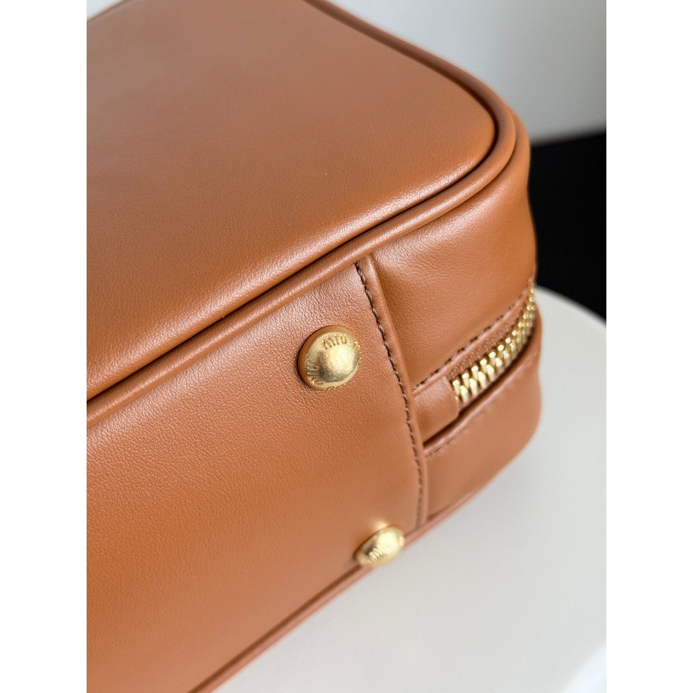 Miu Miu Medium Bowling Bag in Brown Miu Miu Medium Bowling Bag in Brown