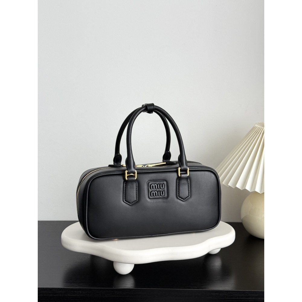 Miu Miu Medium Bowling Bag in Black Miu Miu Medium Bowling Bag in Black