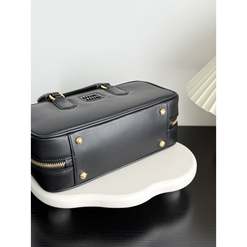 Miu Miu Medium Bowling Bag in Black Miu Miu Medium Bowling Bag in Black