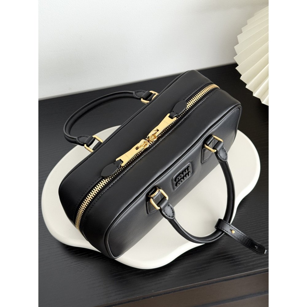 Miu Miu Medium Bowling Bag in Black Miu Miu Medium Bowling Bag in Black