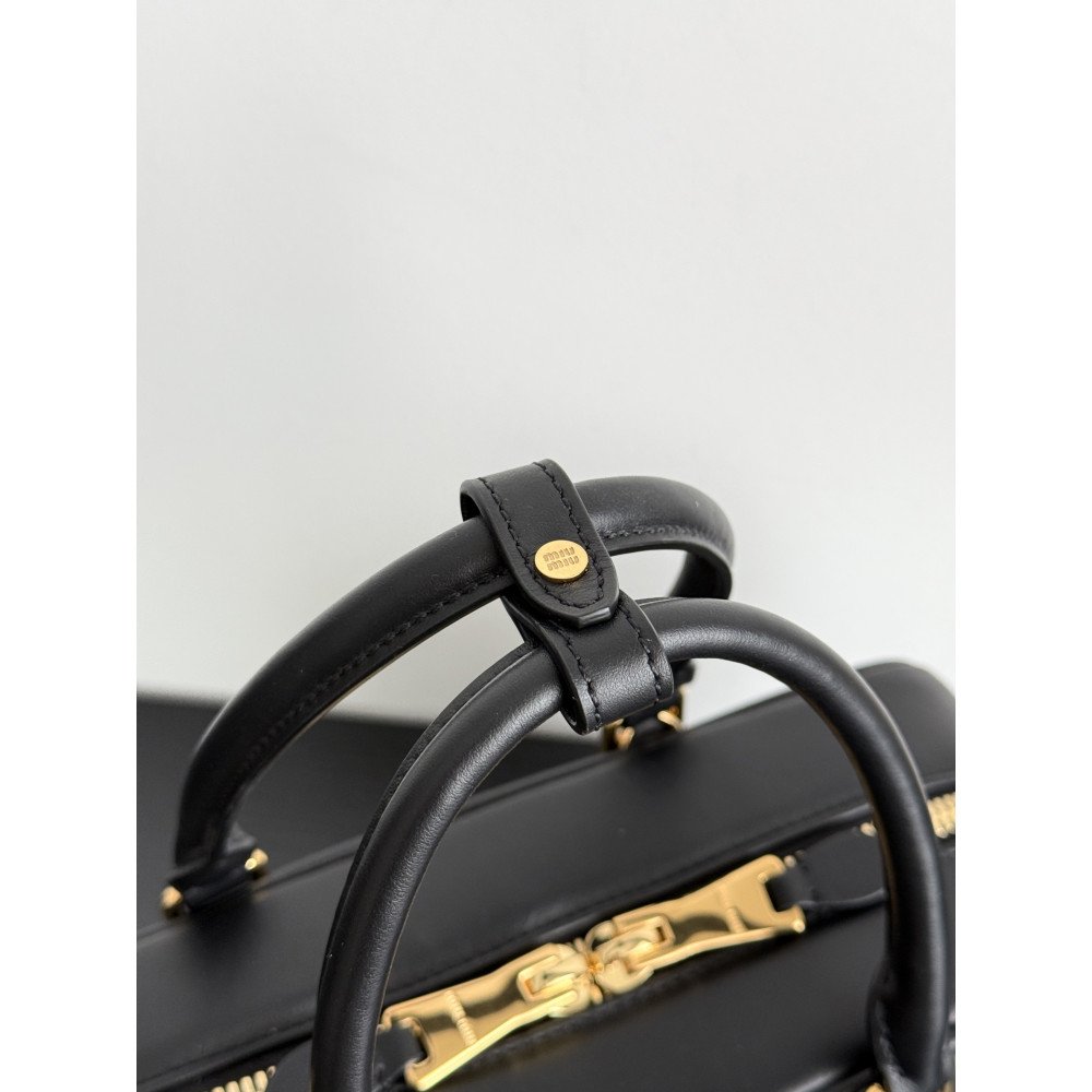 Miu Miu Medium Bowling Bag in Black Miu Miu Medium Bowling Bag in Black