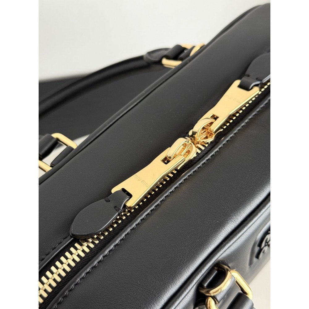 Miu Miu Medium Bowling Bag in Black Miu Miu Medium Bowling Bag in Black