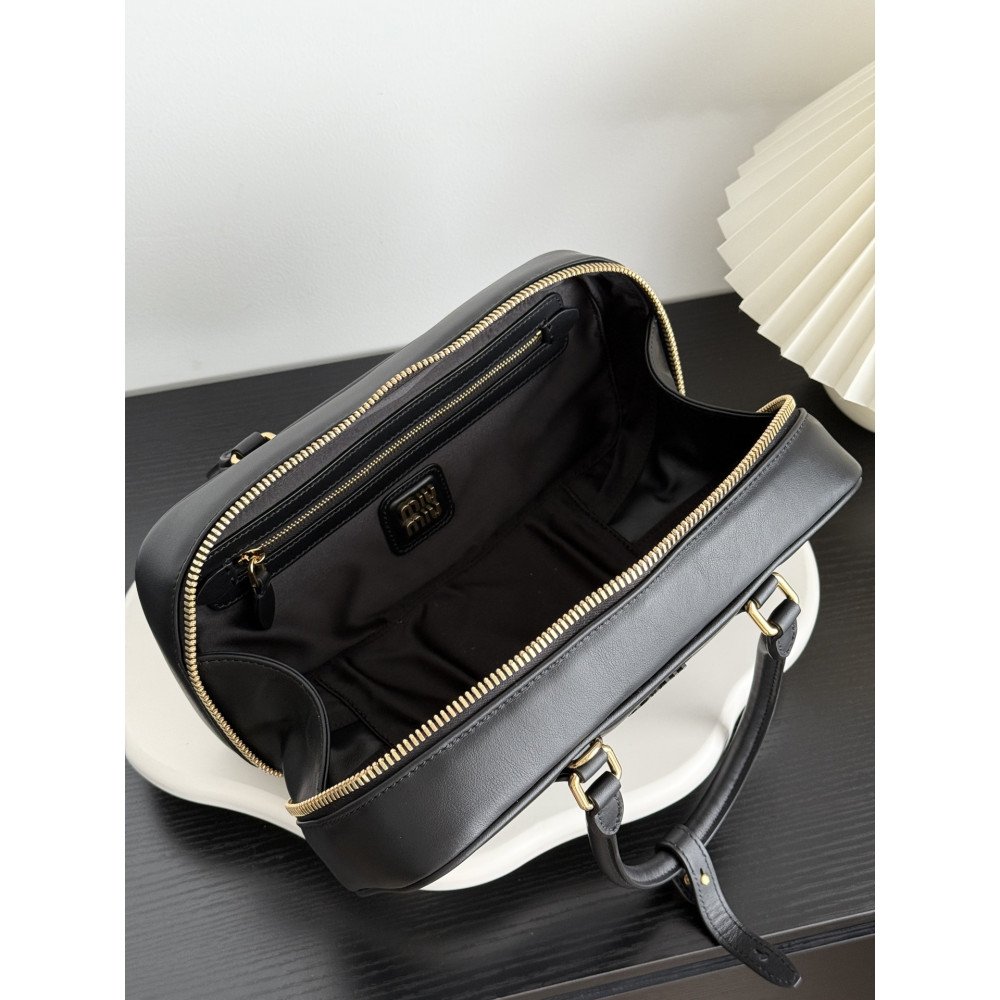 Miu Miu Medium Bowling Bag in Black Miu Miu Medium Bowling Bag in Black