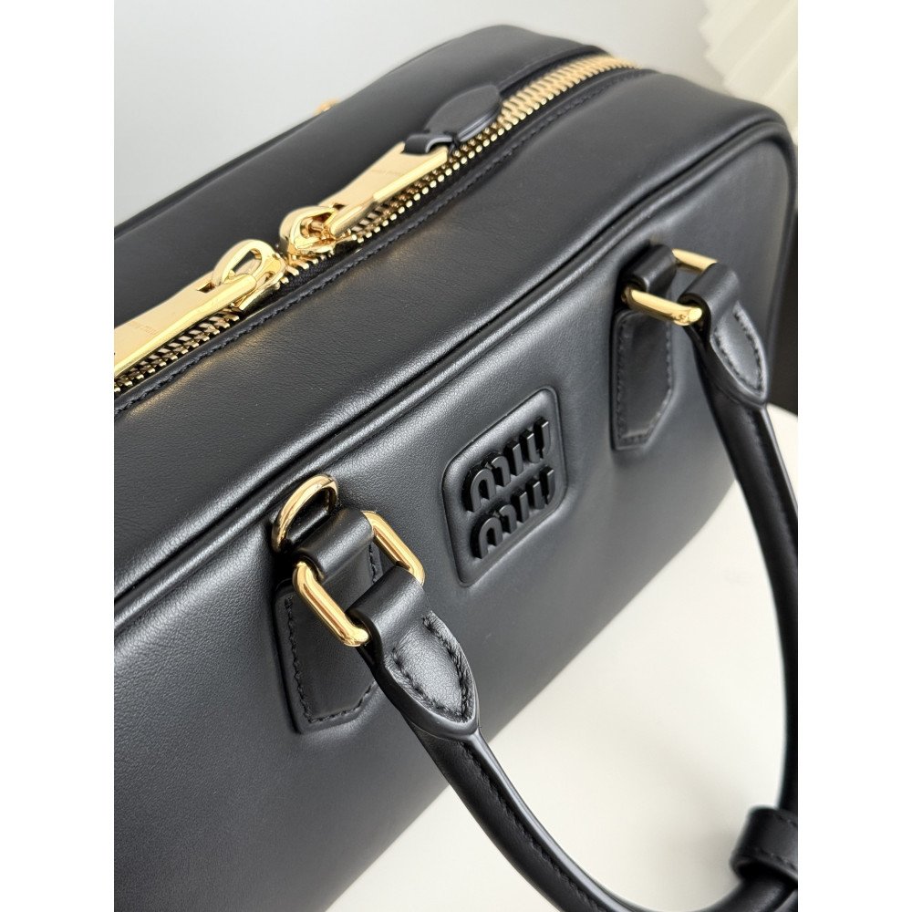 Miu Miu Medium Bowling Bag in Black Miu Miu Medium Bowling Bag in Black