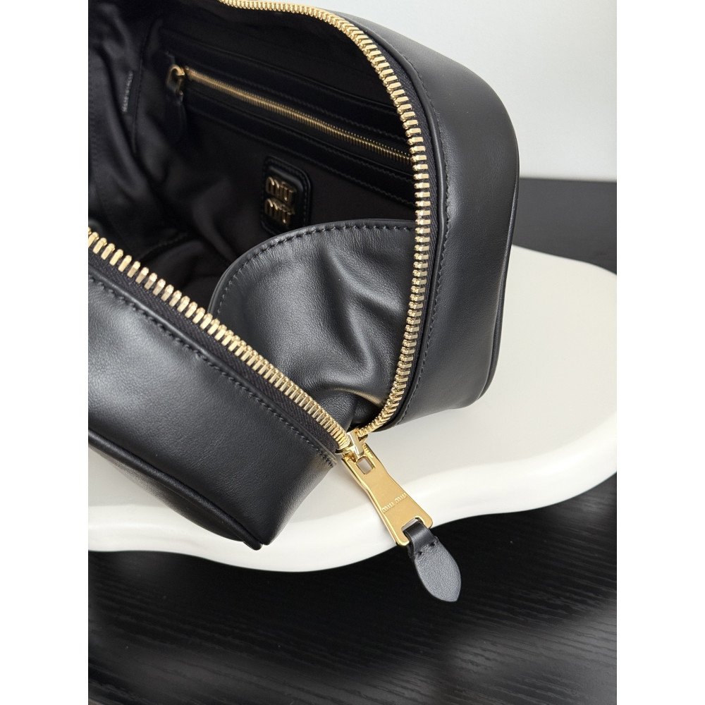 Miu Miu Medium Bowling Bag in Black Miu Miu Medium Bowling Bag in Black