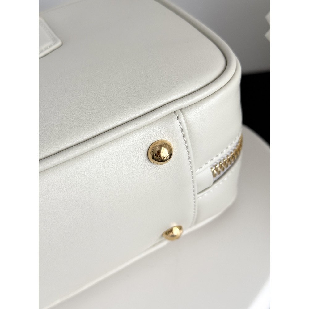 Miu Miu Medium Bowling Bag in White Miu Miu Medium Bowling Bag in White