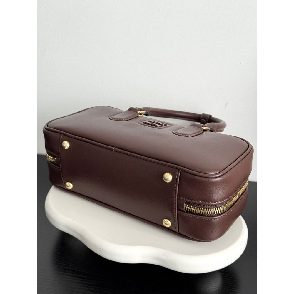 Miu Miu Medium Bowling Bag in Heather Grey Miu Miu Medium Bowling Bag in Heather Grey