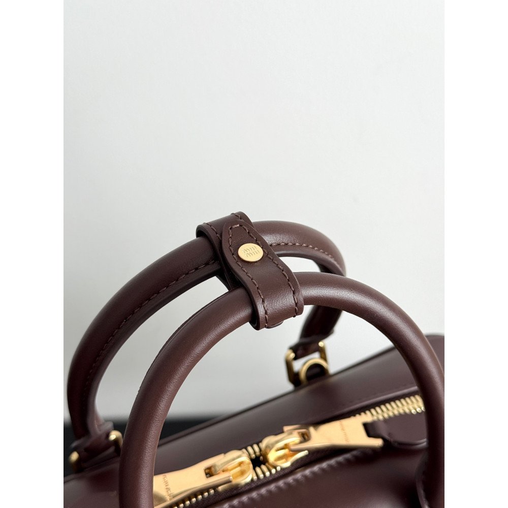 Miu Miu Medium Bowling Bag in Heather Grey Miu Miu Medium Bowling Bag in Heather Grey