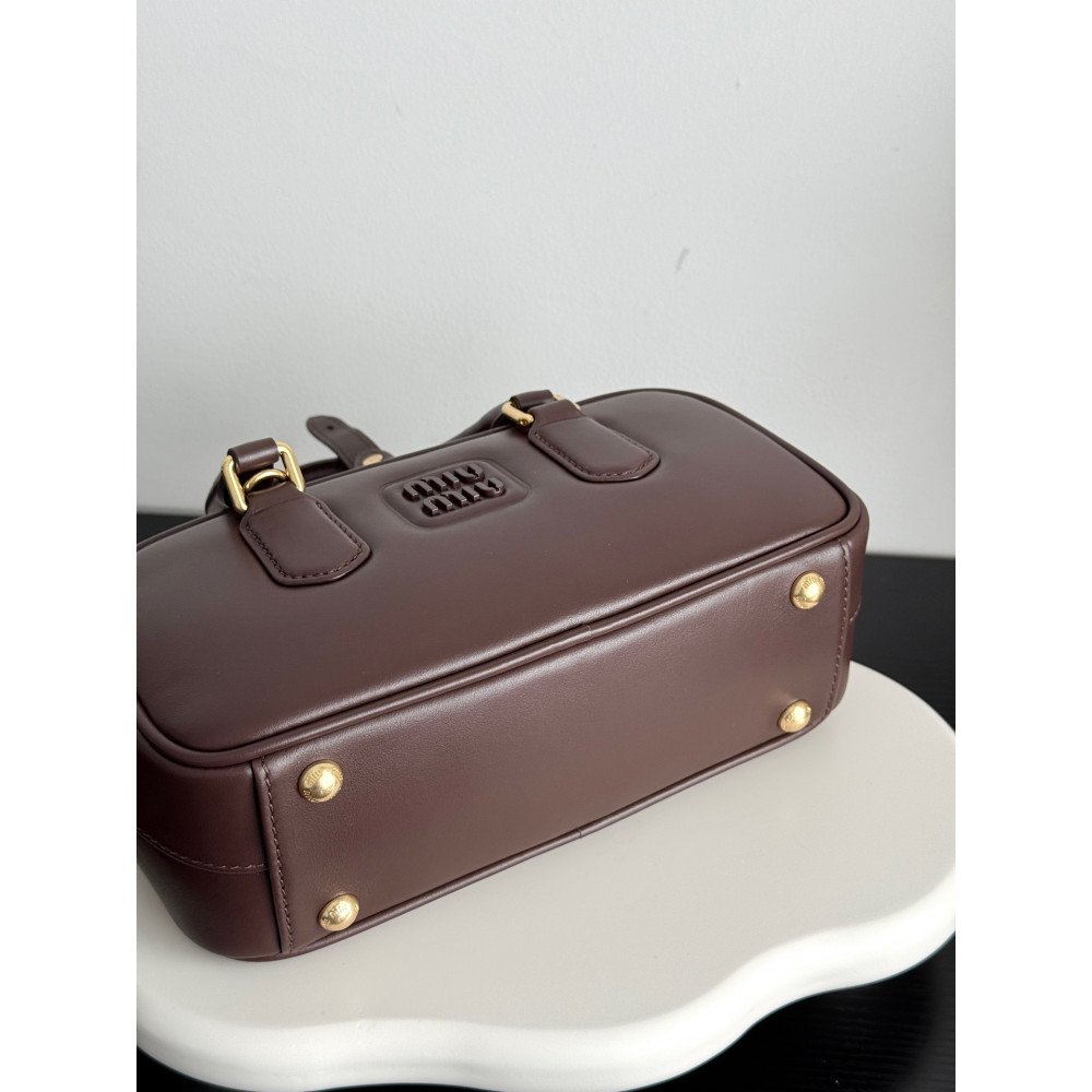 Miu Miu Small Bowling Bag in Heather Grey Miu Miu Small Bowling Bag in Heather Grey