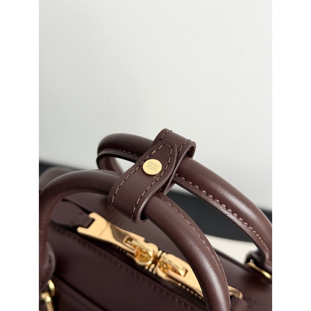 Miu Miu Small Bowling Bag in Heather Grey Miu Miu Small Bowling Bag in Heather Grey