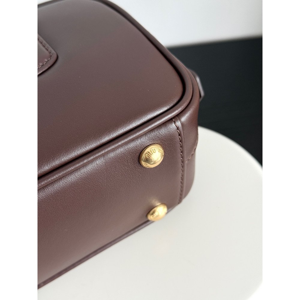 Miu Miu Small Bowling Bag in Heather Grey Miu Miu Small Bowling Bag in Heather Grey